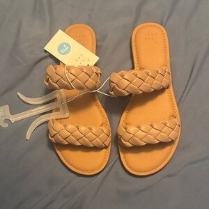 Women's Tan Braided Sandals